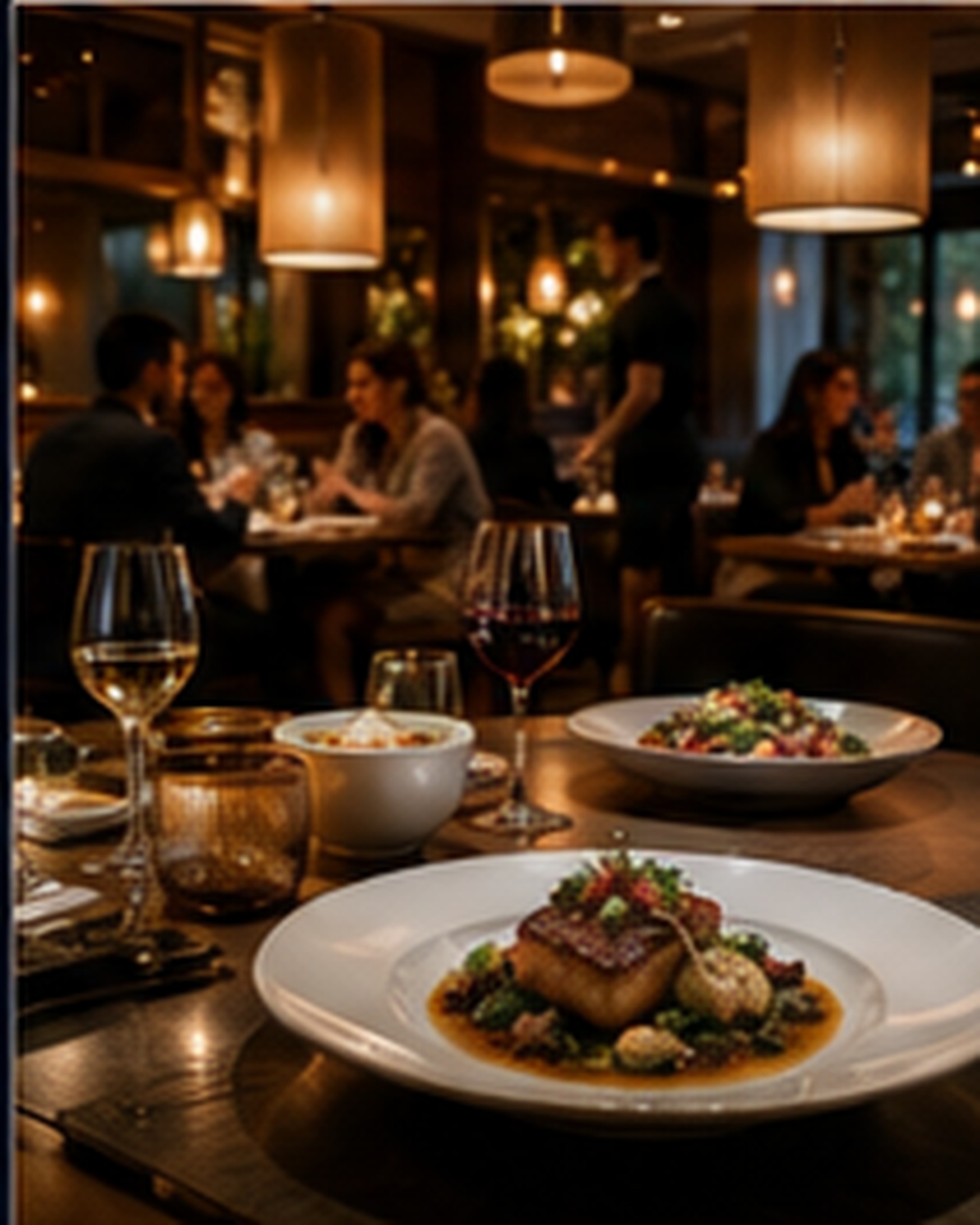 Premium restaurant dining room representing restaurant review growth and guest feedback